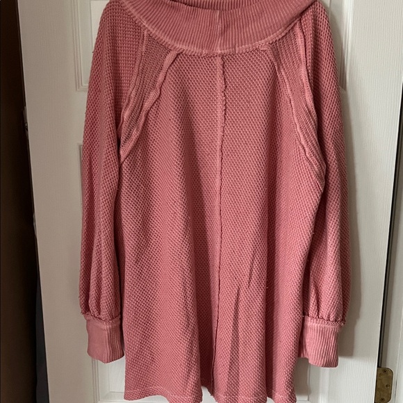 We The Free Dusty Rose Cowl Neck Sweater - Picture 4 of 5